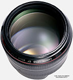 Front lens element of EF 85mm f/1.2L telephoto portrait lens