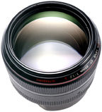 Upright view of EF 85mm f/1.2L telephoto portrait lens