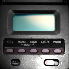 LCD rear of  420EZ AF speedlite