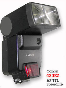 Side view of Canon 420EZ AF speedlite