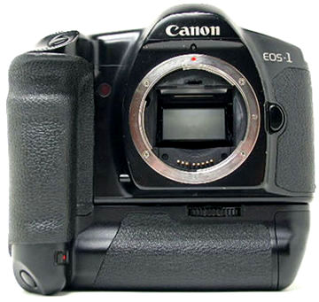Canon original EOS-1 front view compared