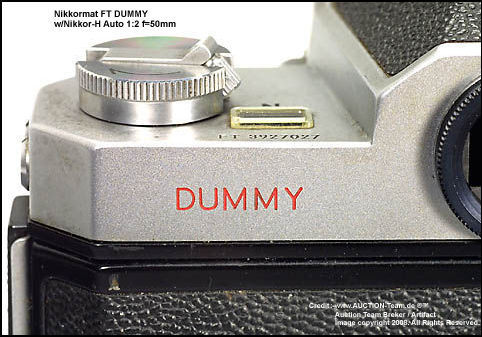 Nikkormat FT Dummy display camera model with Nikkor-H 1:2 f=50mm lens 