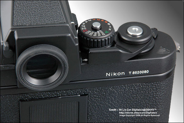 Nikon F3/T Black body Serial Number location with 