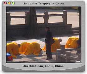 Monks prayer one step at a time seen at Jiu Hua Shan, Anhui Province, China