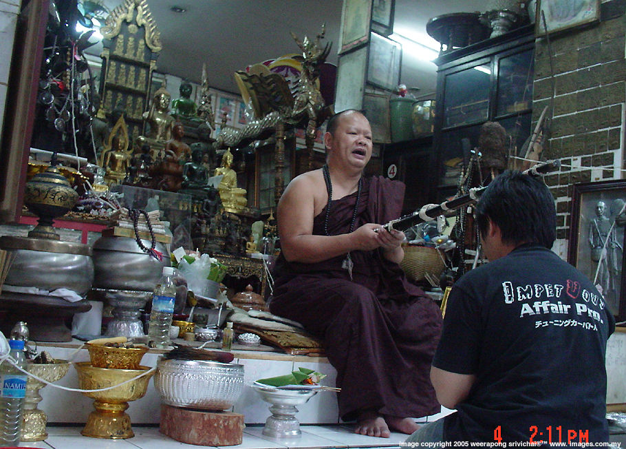 Religious lanna chanting in progress