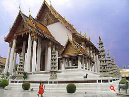 A view of the rear section of the Main Wihan of Wat Suthat