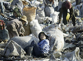 Rubbish site scene
