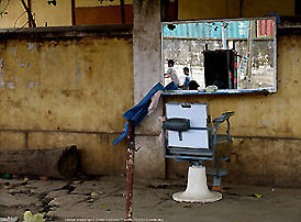 A street scene outside the capaital city