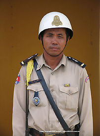 Royal guard at the Palace in Phnom Penh, capital city of Cambodia