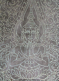 Cambodian art via a gate wire