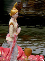 The Goddess of water at the rear section of Dhammikarama Burmese Temple, Penang Island