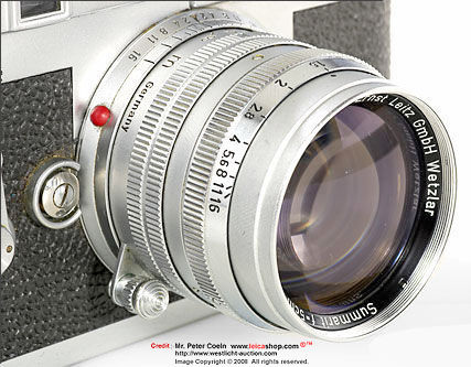 The Leitz Summarit 50mm f/1.4 M-mount for Leica M3, 1957 model