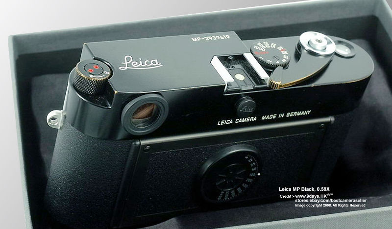 LEICA MP Black Lacquer, 0.58X model top view