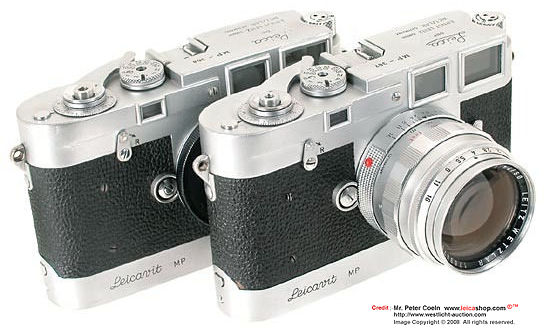 Side body views of two Leica MP models