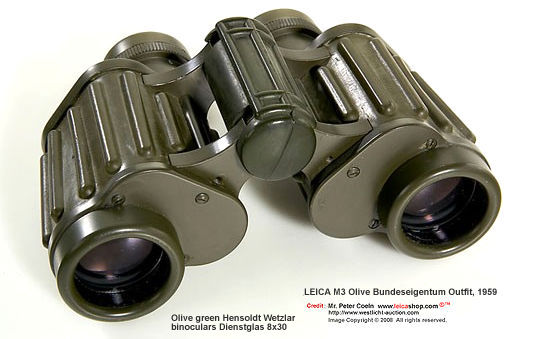 Olive green color Binocular by Leitz 8 x 30