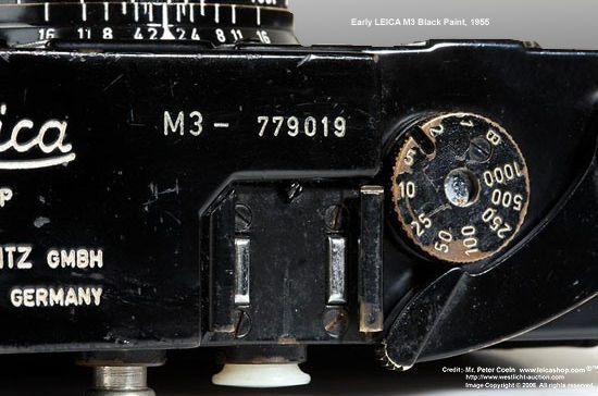 Top plate section of the rare, early M3 Black Paint, 1955