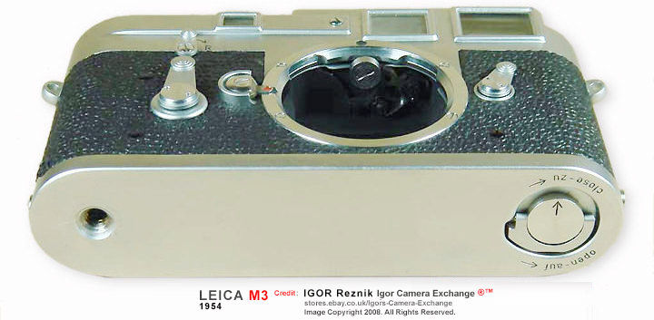 Leica Ernst Leitz Wetzlar M3 rangefinder camera base with film back opening