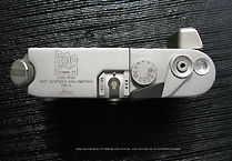 Top view with the special Engraving on a  Leica M6 Chrome, Colombo '92 Special 500th Anniversary Edition rangefinder camera model