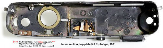 inner section, top plate of a prototype M6, 1981