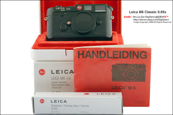 Original packing, papers and boxes for Leica M6 non TTL  0.85X finder model
