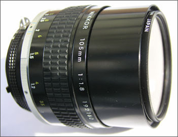 Manual Focus Nikkor 105mm f/1.8s (Ai-S) Telephoto lens