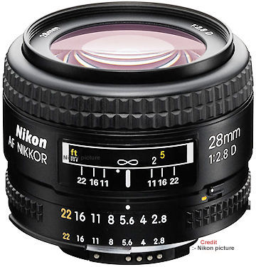 AF-Nikkor 28mm f/2.8 wideangle lens