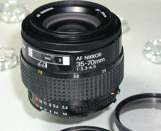 Nikon autofocus (AF) Zoom Nikkor 35-70mm lens Group - Index Page
