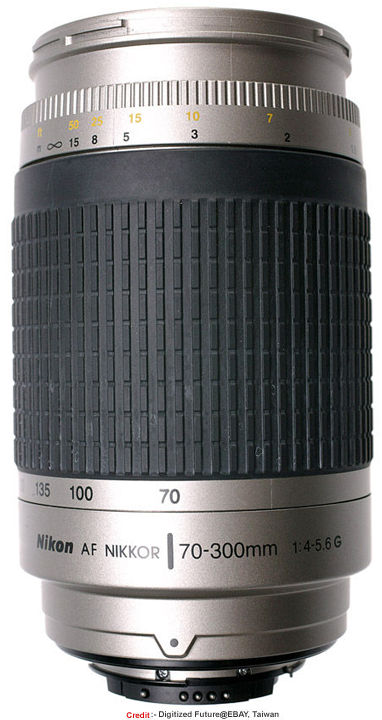 Nikkor autofocus (AF) Zoom Nikkor 70-300mm f4-5.6D ED Telephoto 