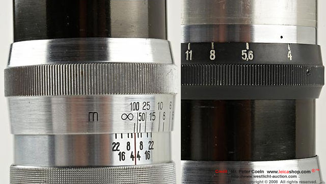 Original Carl Zeiss JENA Sonnar 1:4 f=13.5cm (135mm f/4.0) medium telephoto lens with lans cap, rear cap and case