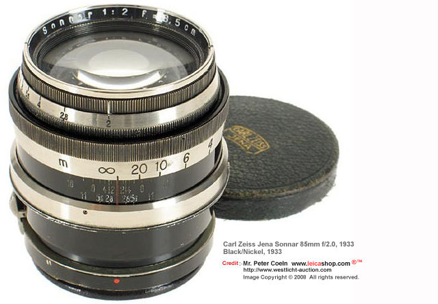 Contax Carl Zeiss 80mm (8cm) focal length lenses - Part One of MIR 