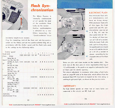 Instruction Manual Nikon S2, Page  23/24 Flash handling and sync