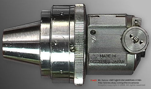 An all chrome, early MIOJ  Nippon Kogaku KK  Tokyo  Nikon Variframe finder  top view